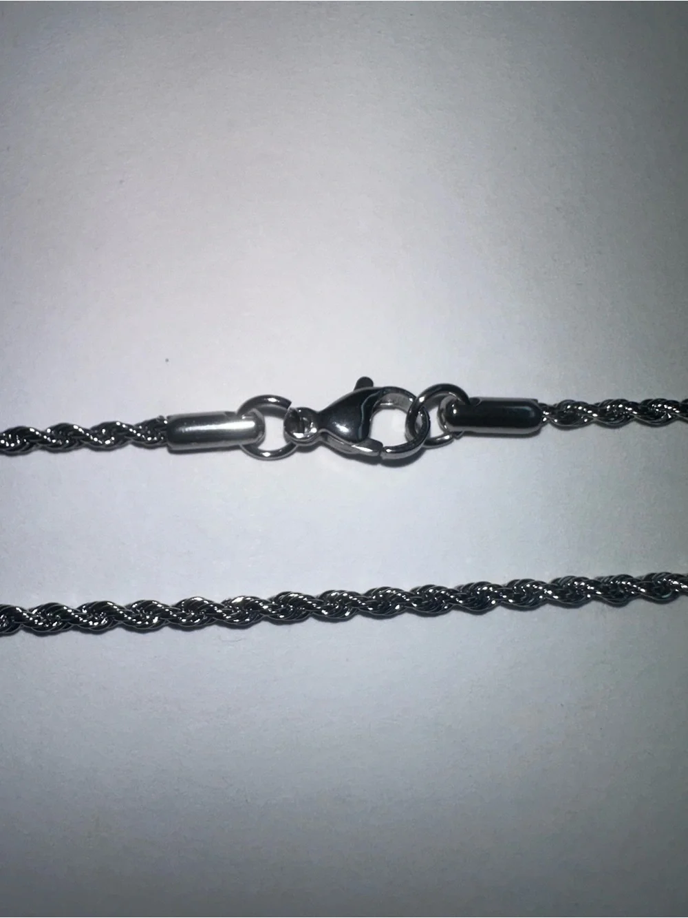 20 inch Sterling Rope Chain Necklace for Men - Silver